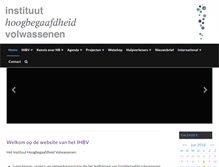 Tablet Screenshot of ihbv.nl